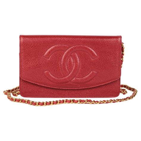 chanel red wallet on chain caviar|Chanel Caviar Timeless Wallet On Chain .